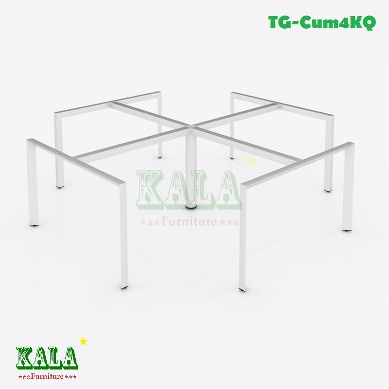 Chân bàn văn phòng tam giác không quỳ cụm 4 2400x2400mm