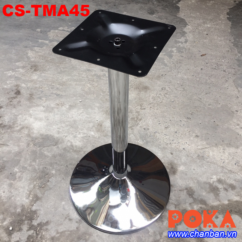 Chân bàn sắt mạ CS-TMA45 | Chân bàn trụ sắt mâm tròn 45cm | Chân ...