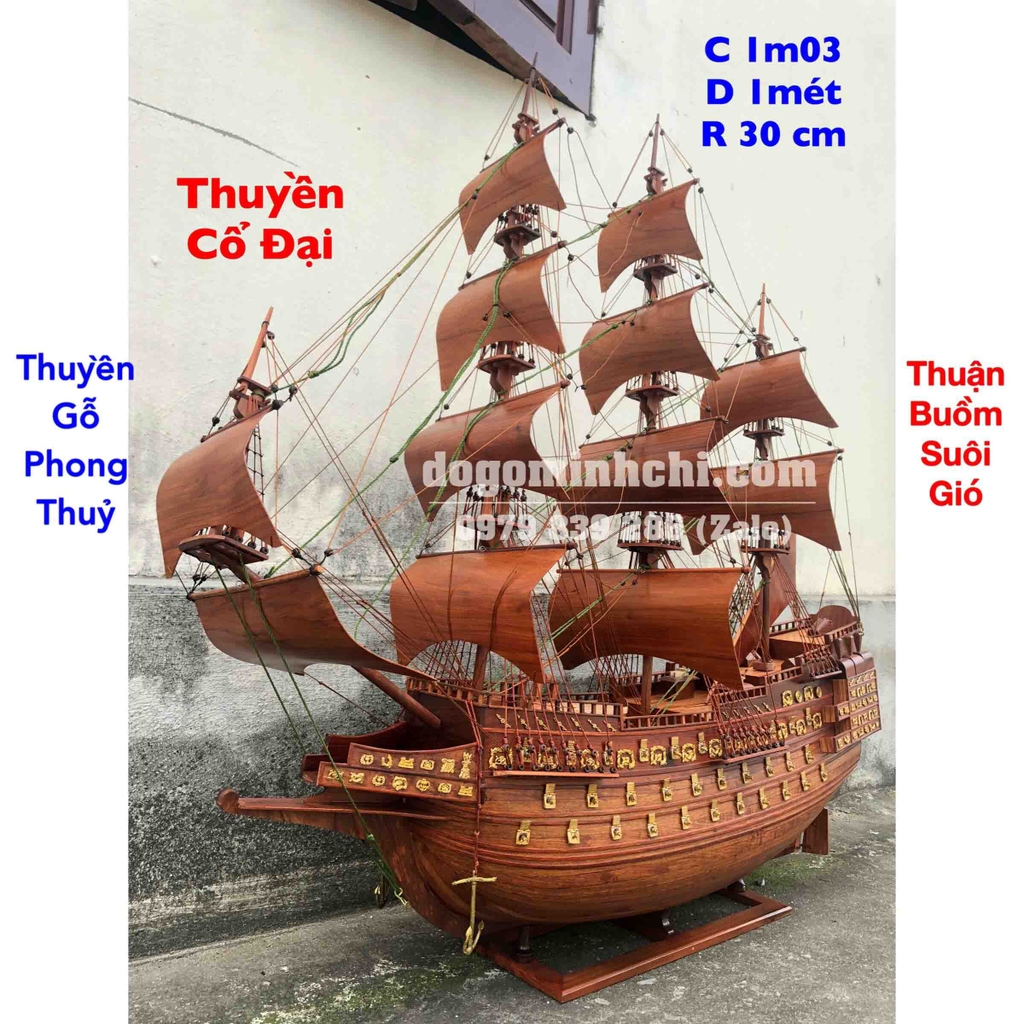 Mô hình thuyền trong chai Thuyền gỗ trang trí Giá Chỉ 150000 