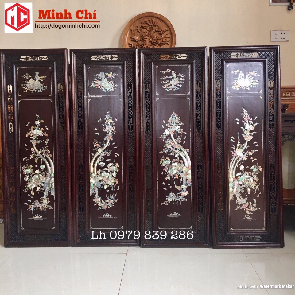 Bộ Tranh Tứ Quý Khảm Cảnh - Đồ Gỗ Minh Chí Bộ Tranh Tứ Quý Khảm Cảnh - Đồ Gỗ Minh Chí
