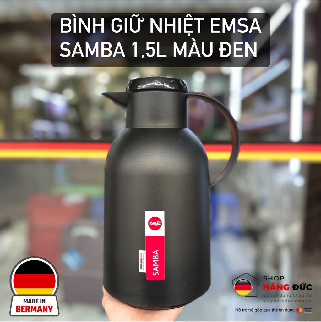 Bình giữ nhiệt Emsa Samba 1,5L màu đen