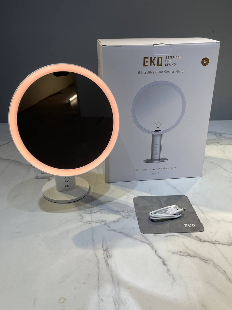 Gương trang điểm EKO EK5288WH-5X-E iMira Ultra Clear màu trắng ngọc