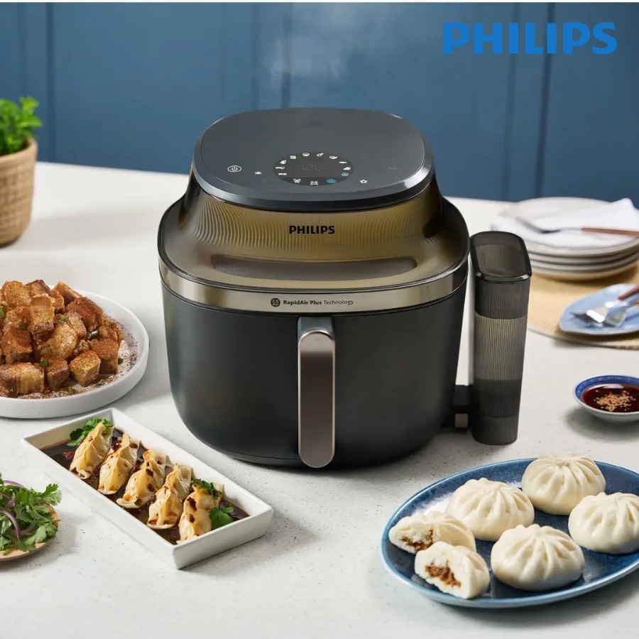 Nồi chiên không dầu kèm hấp Philips NA543/00 7,2L