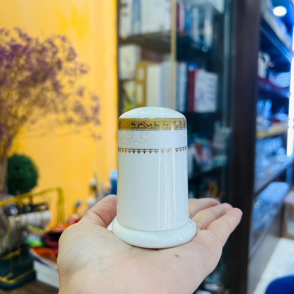 Ống tăm sứ xương Imperialondon viền hoàng gia