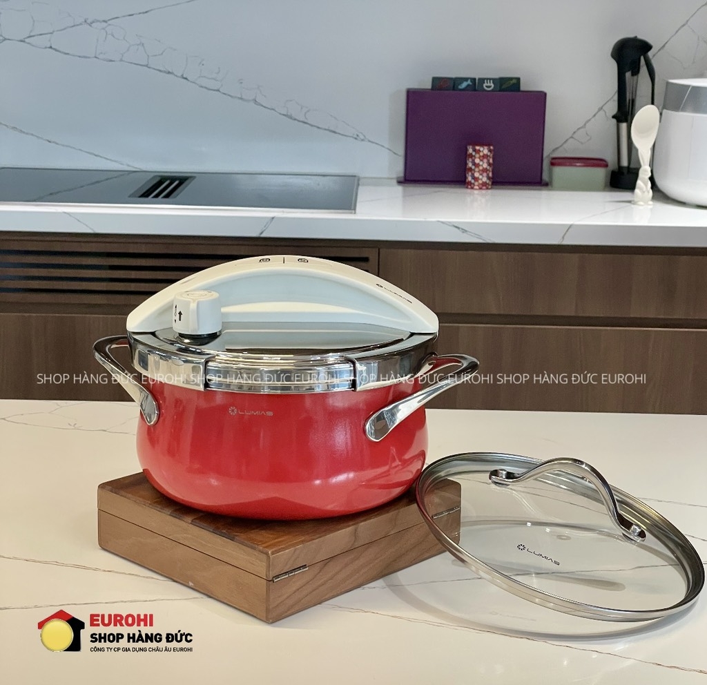 Nồi áp suất Lumias 20cm 3L LPC-068 (màu đỏ)