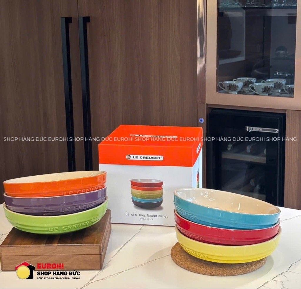 Set 6 đĩa sâu lòng Le Creuset Rainbow 20cm 800ml/27oz