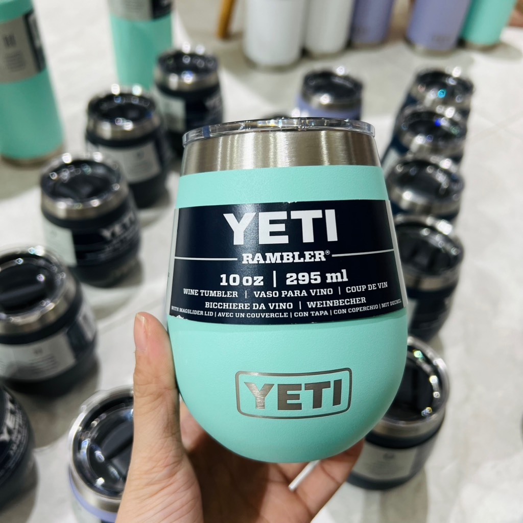 Cốc giữ nhiệt Yeti Wine 300ml Seafoam hình trứng màu xanh ngọc