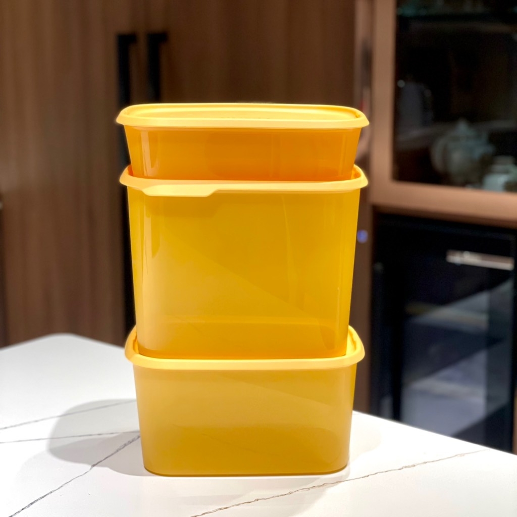 Bộ 3 hộp đựng thực phẩm Tupperware trữ khô và mát One touch Fresh 1.3L, 2.85L, 4.4L- summer Juice (11176630)