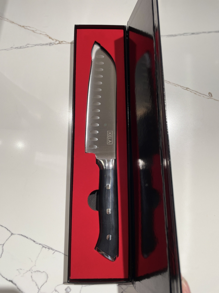 Dao thái Kela Santoku cao cấp (kèm hộp nhung) KL-D07 nhọn