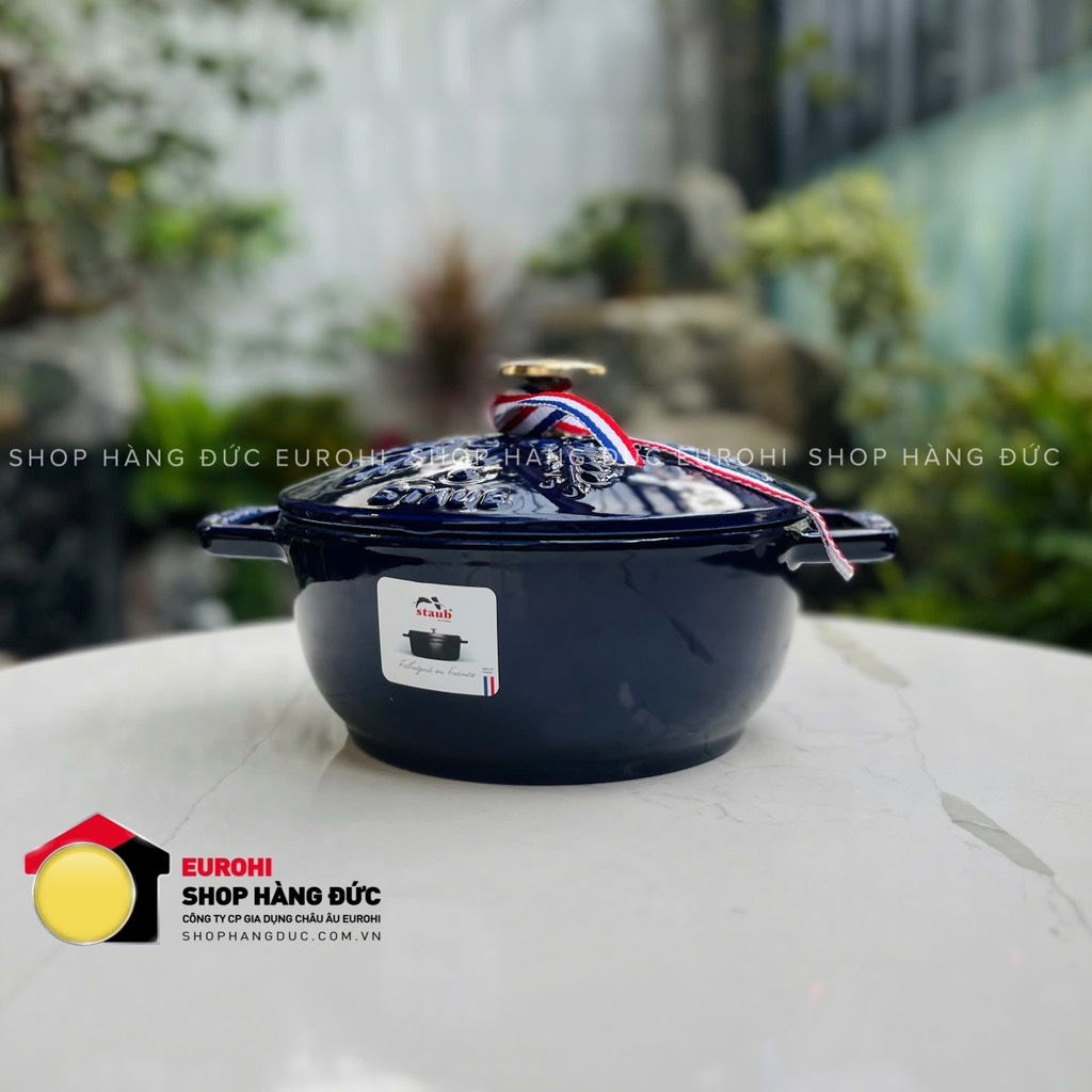 Nồi gang Staub bông tuyết 16cm 1.1L màu xanh dương đậm (11281691)