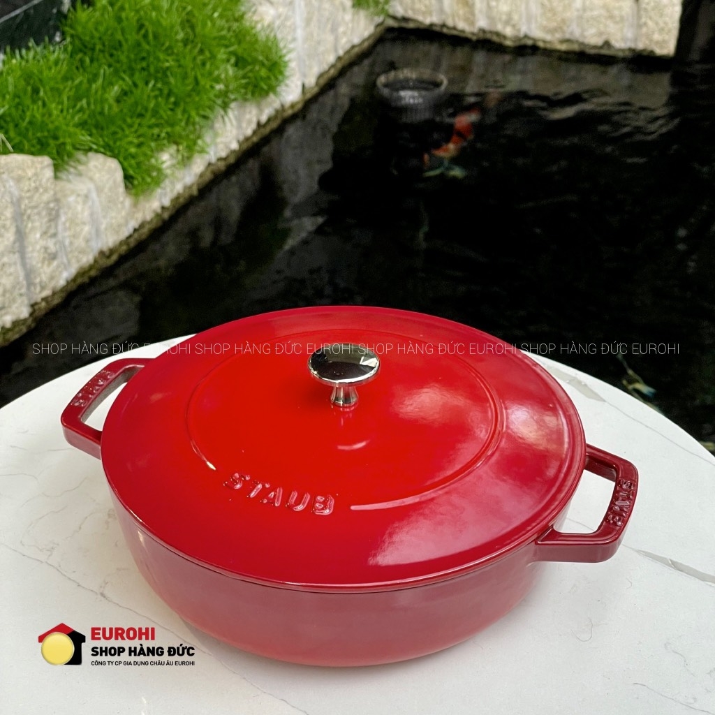 Nồi chảo gang Staub Chistera 24cm 2.75L  màu đỏ (12612406) / 1033419