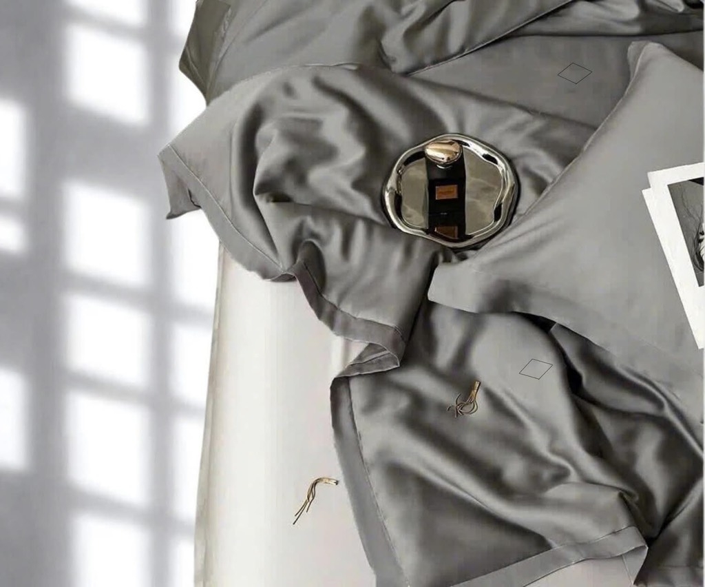 Chăn lụa Tencel 2Lock màu ghi (Misty Gray) (2x2.3m)