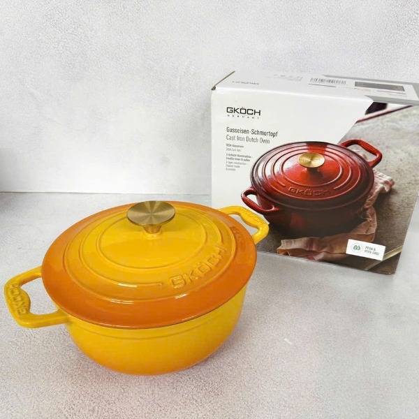 Nồi gang Gkoch 22cm CR22I màu vàng