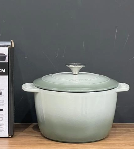 Nồi gang thành cao Oceno 20cm màu xanh ghi 8936212081235