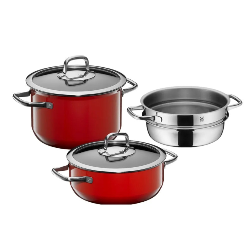 Bộ nồi WMF Fusiontec 3 món màu đỏ - Made in Germany