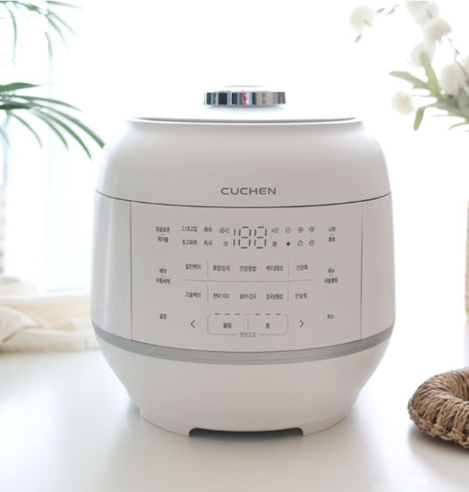 Nồi cơm điện cao tần áp suất kép Cuchen CRT-RPS1091W 1,8L lòng nồi inox (màu trắng)