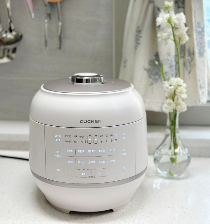 Nồi cơm điện cao tần áp suất kép Cuchen CRT-RPS0691W 1,08L lòng nồi inox (màu trắng)
