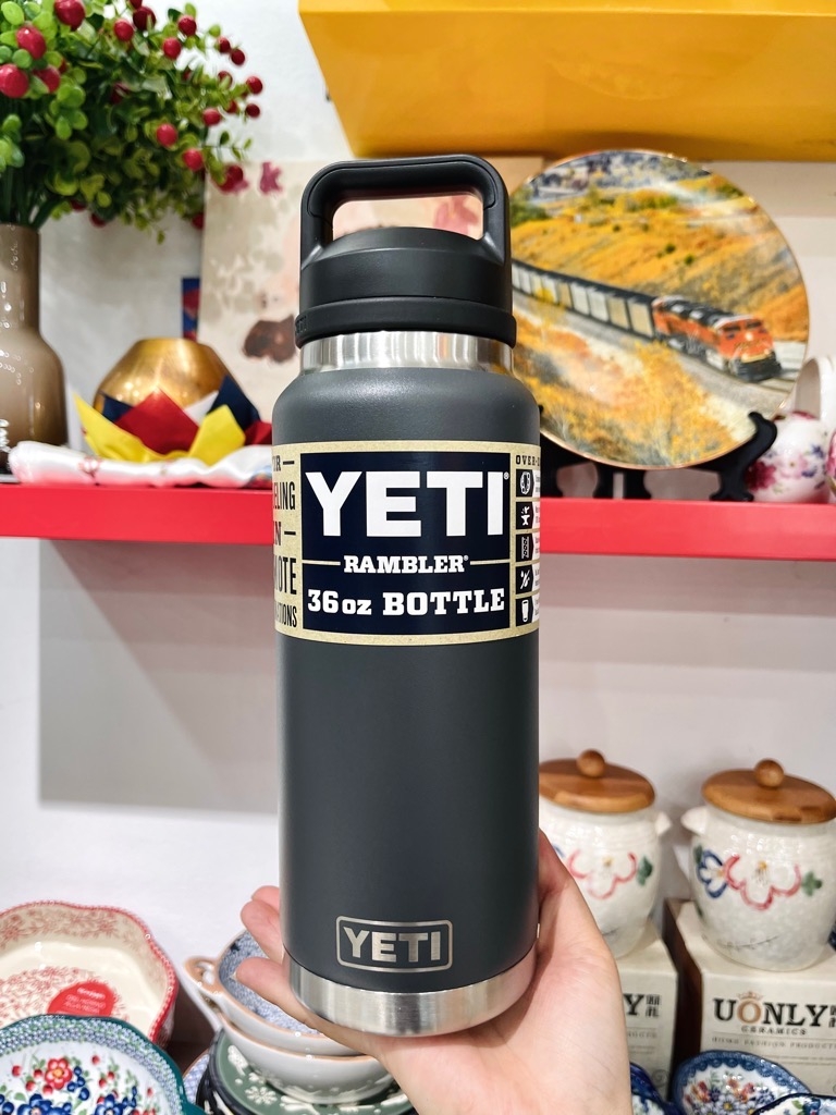 Bình Yeti 36oz Rambler  màu xám