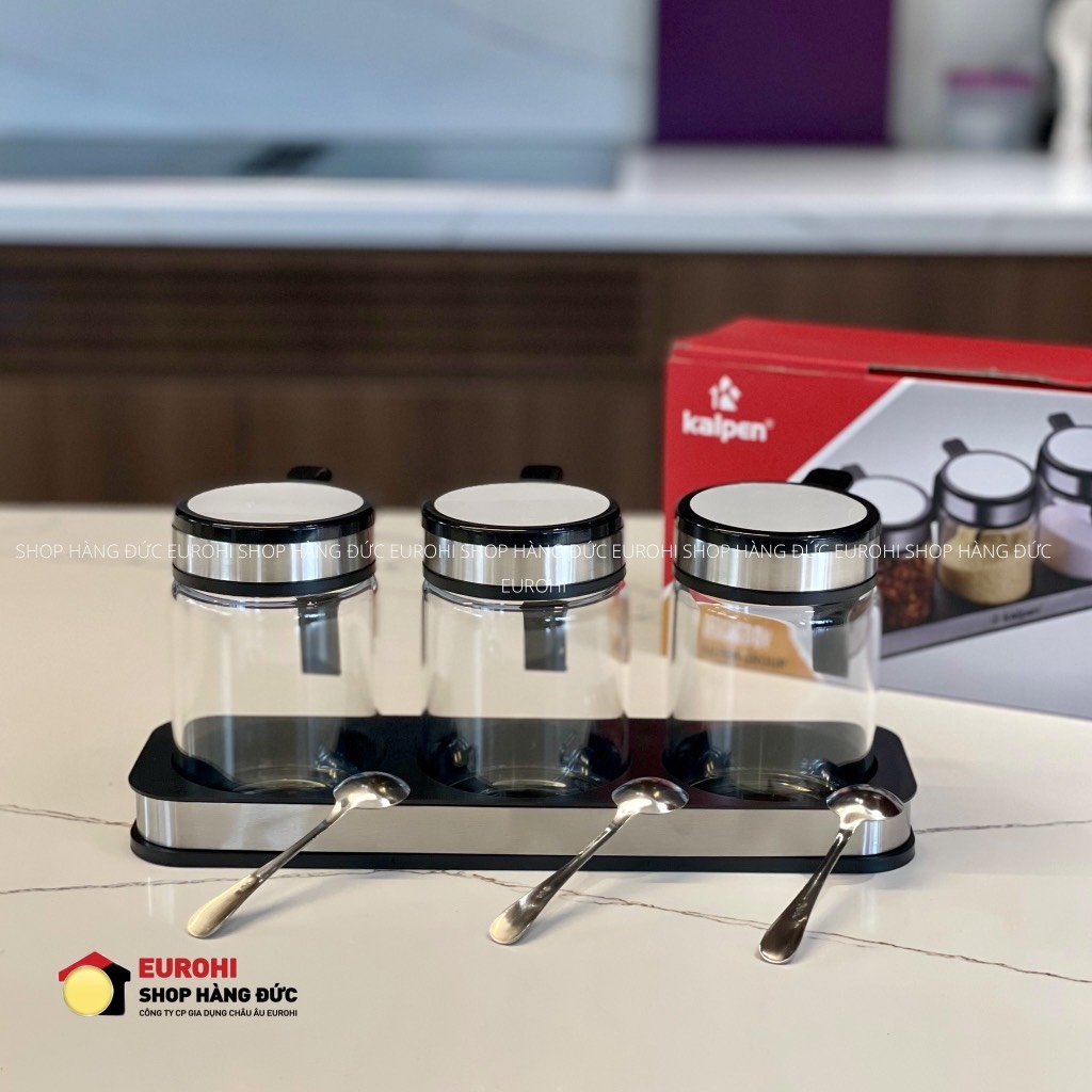 Set 3 hộp đựng gia vị Kalpen SB2 300ml