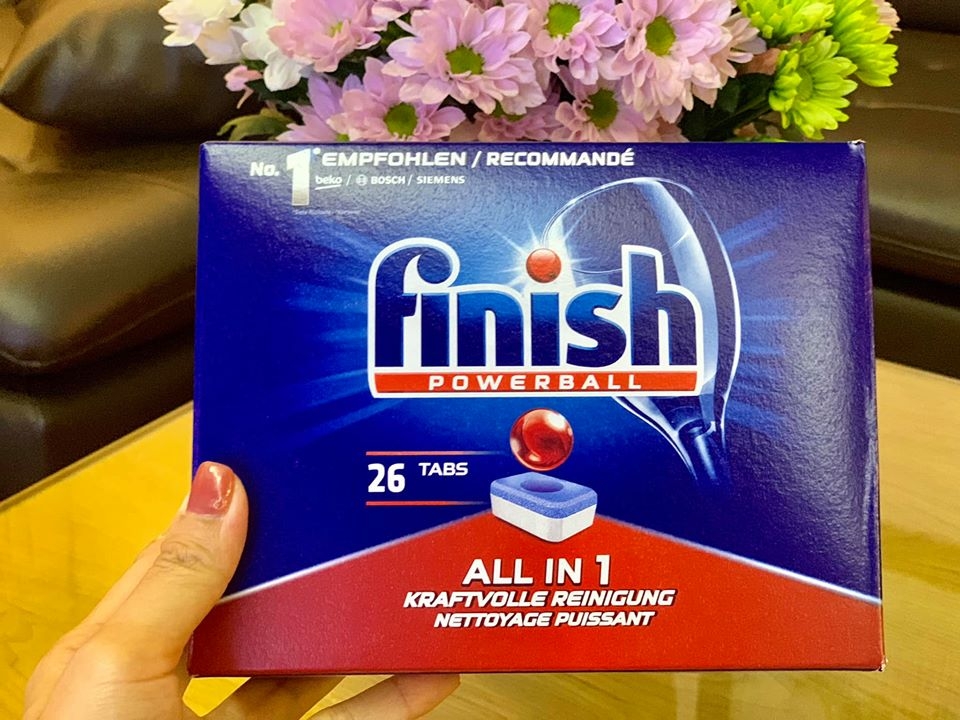 Viên rửa bát Finish All in 1 hộp 26 viên