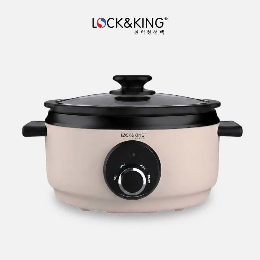 Nồi nấu chậm Lock&King LK-4209 4.2L màu kem