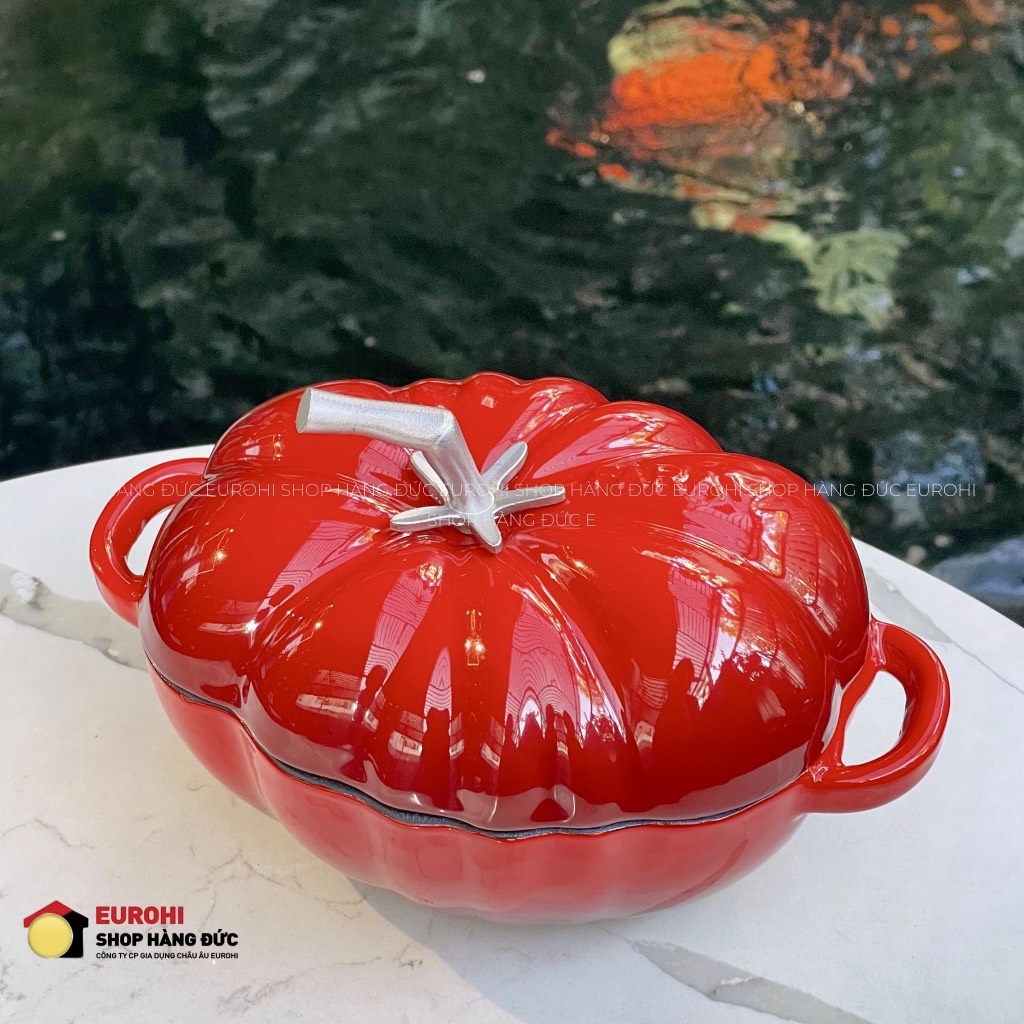 Nồi gang cà chua Fara 16cm màu đỏ