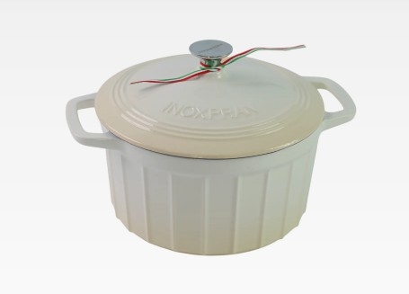 Nồi gang tráng men Inoxpran 20cm màu be INP3005