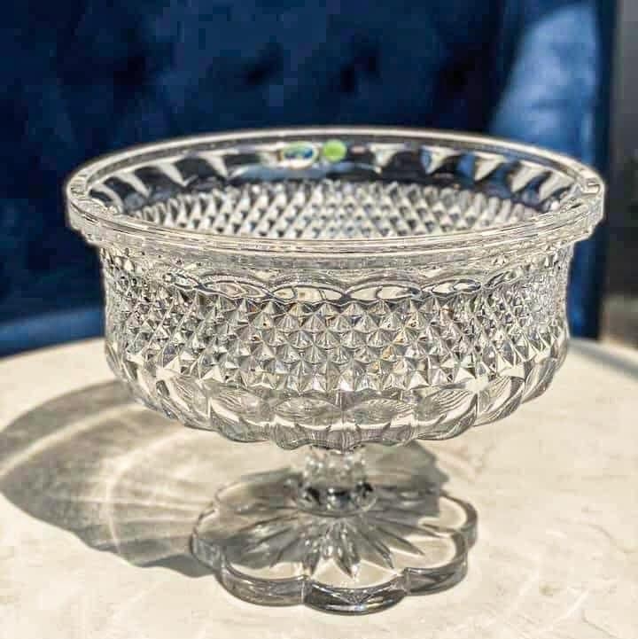 Mâm bồng pha lê Bohemia Alexandria đế hoa 25cm