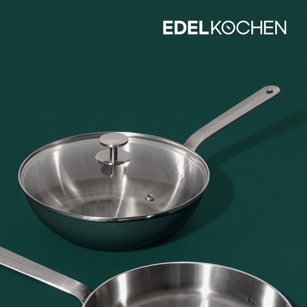 Chảo sâu lòng Edelkochen Vola Collection 28cm inox 316 có nắp màu xanh