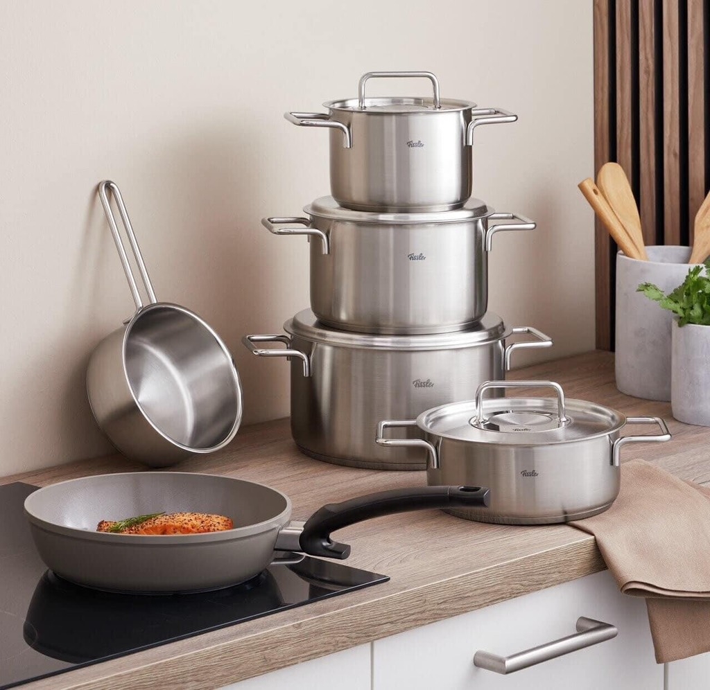 Bộ nồi Fissler Pure Collection 6 món ( 5 nồi + 1 chảo)