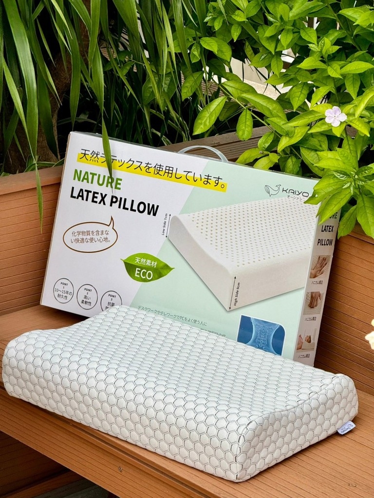 Gối cao su tự nhiên Kaiyo dáng cong (89217)