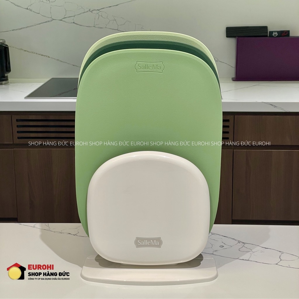 Set thớt 3 món Sallema Macaron màu xanh lá - Made in Korea