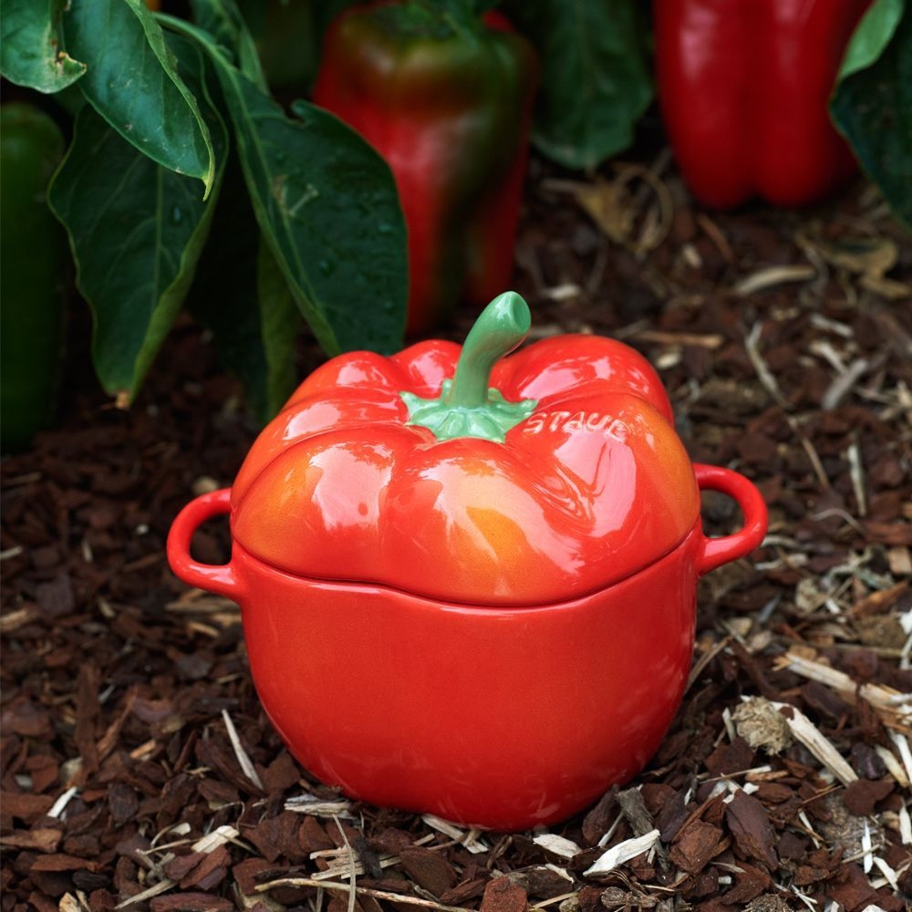 Âu sứ Staub Paprika Cocotte 12,9cm quả ớt đỏ