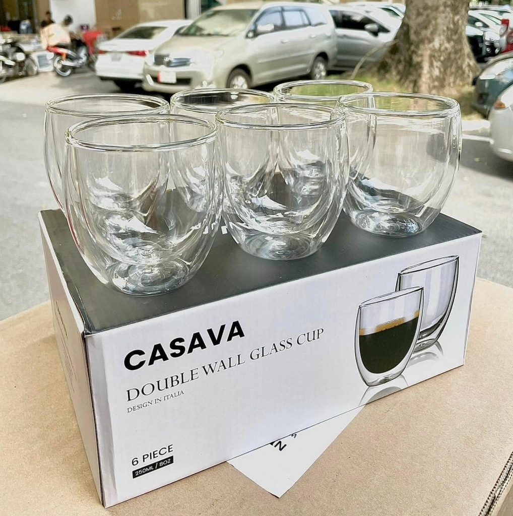 Bộ 6 cốc 2 lớp Casava 250ml