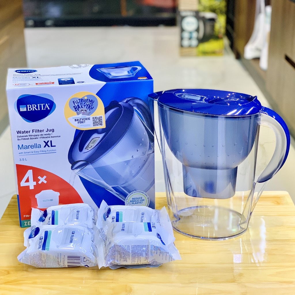 Bình lọc nước Brita 3,5L kèm 4 lõi lọc