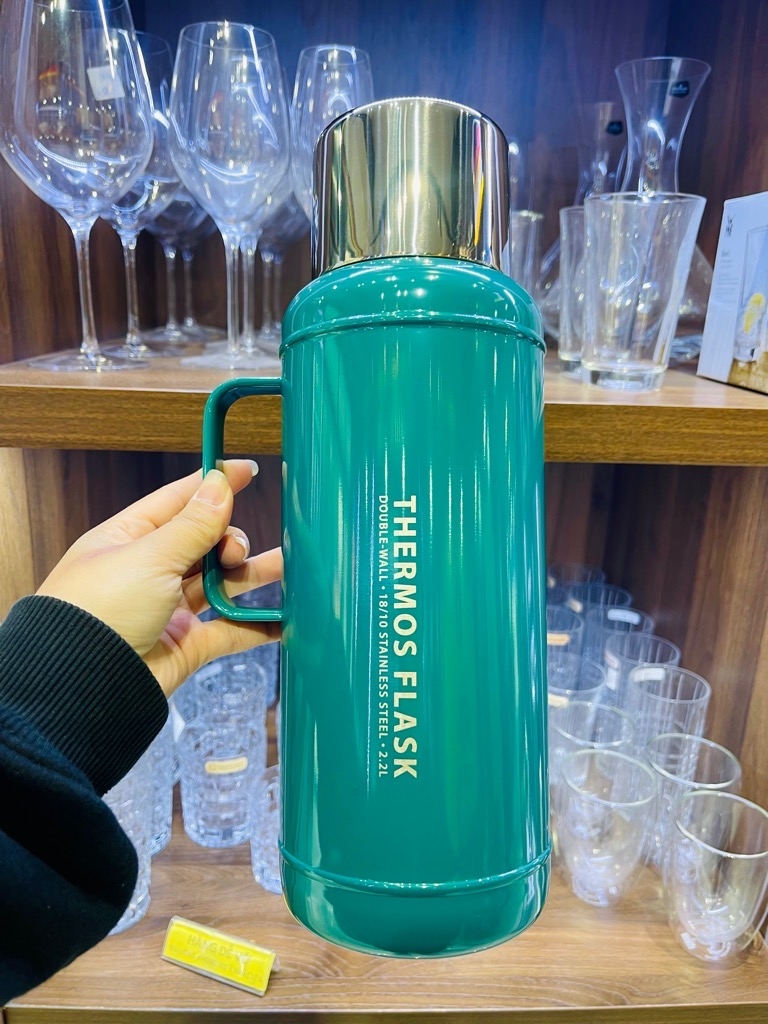 Phích giữ nhiệt Kaiyo 2200ml xanh đậm