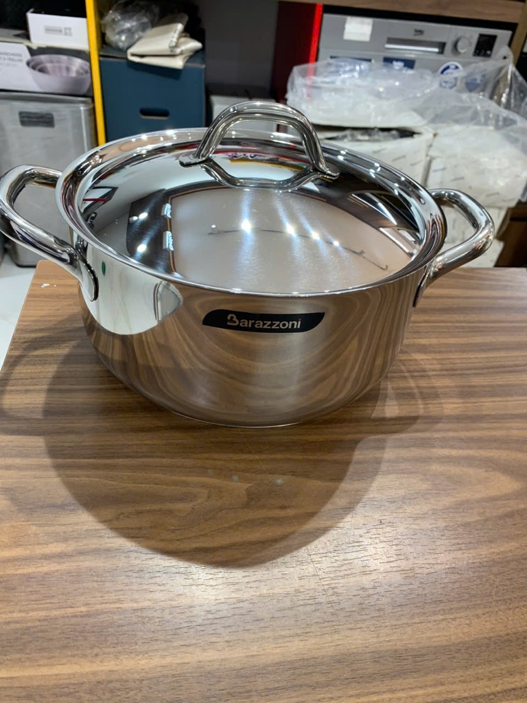 Nồi Barazzoni Chef Line 24cm 5L thấp - Made in Italy (P100060303)