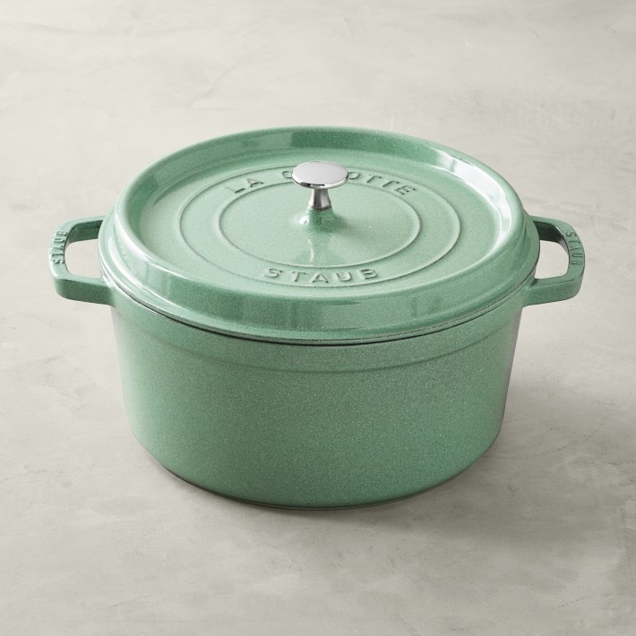 Nồi gang Staub Sage thành cao 24cm  4.7L màu xanh mint (125024115)