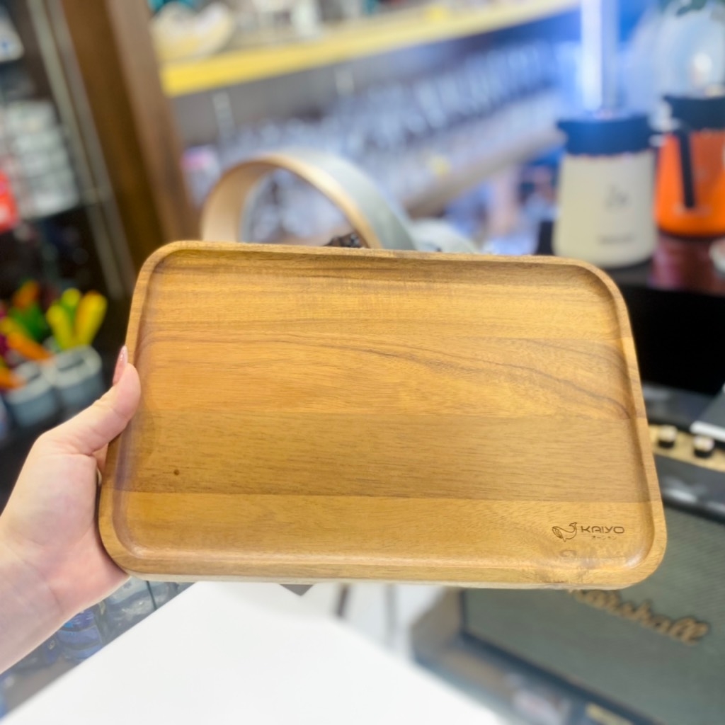 Khay gỗ Kaiyo chữ nhật 30x20x2cm