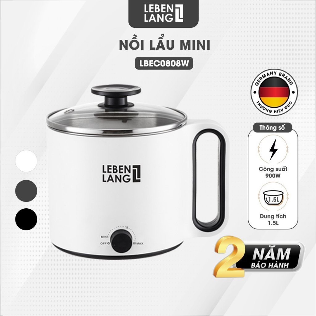 Nồi lẩu điện mini Lebenlang  LBEC0808 1,5L