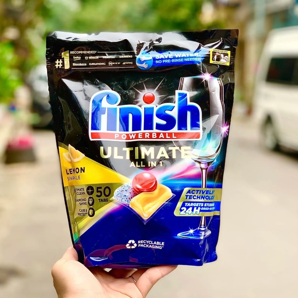 Viên rửa bát Finish Ultimate 50 viên hương chanh