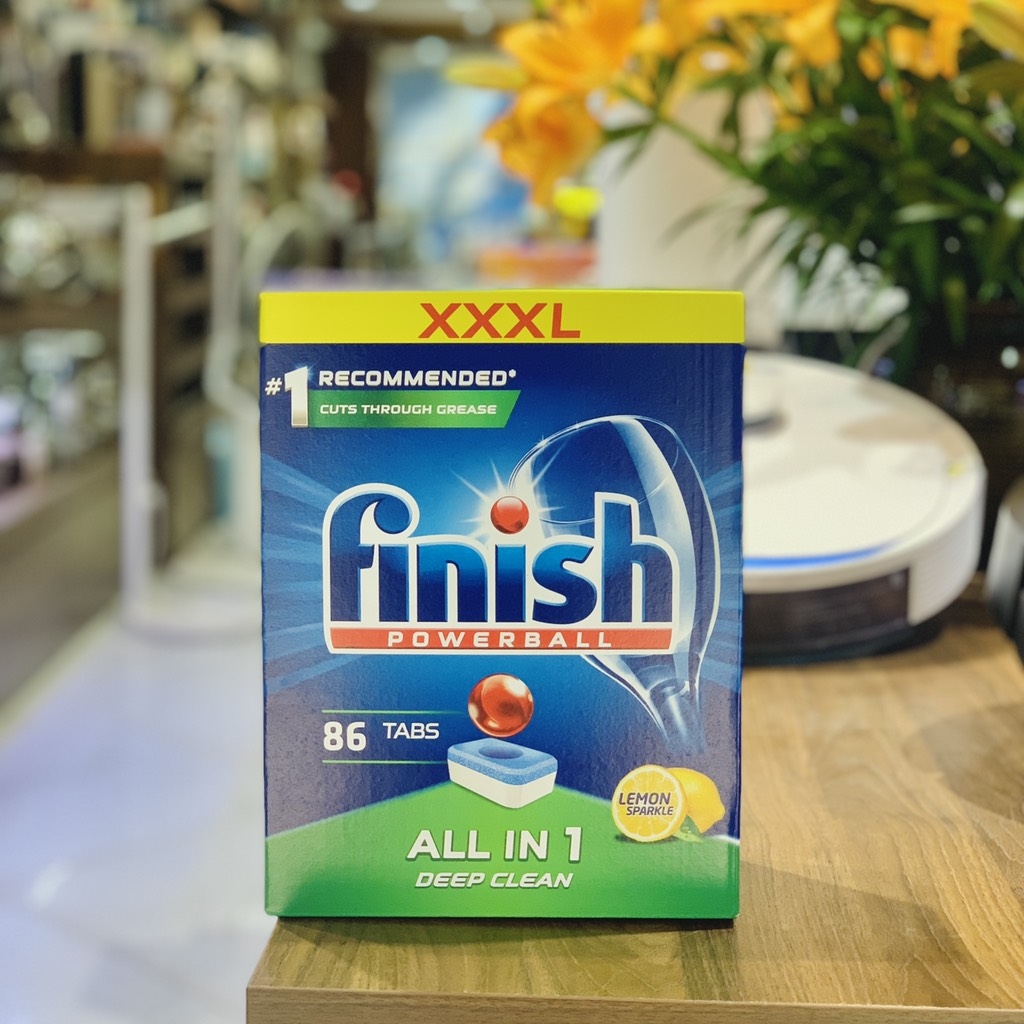 Hộp 86 viên rửa bát Finish All in 1 hương chanh