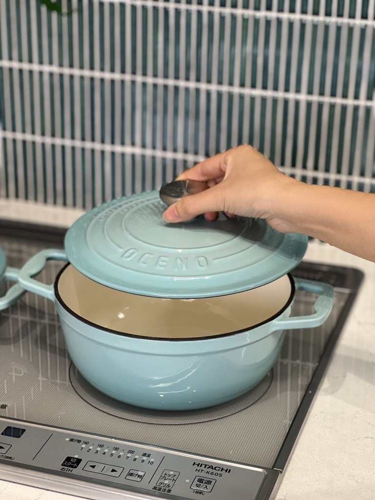 Nồi gang Oceno màu xanh 22cm