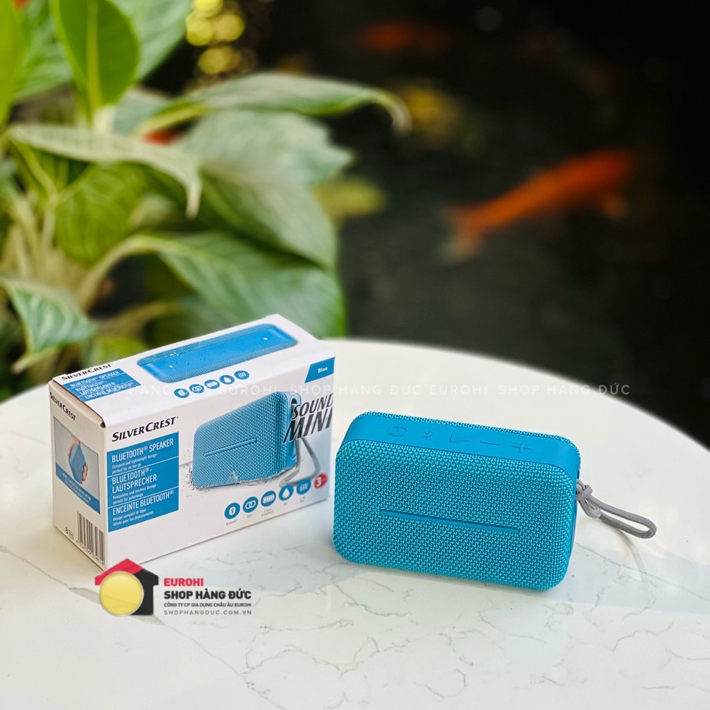 Loa mini bluetooth Silvercrest màu xanh
