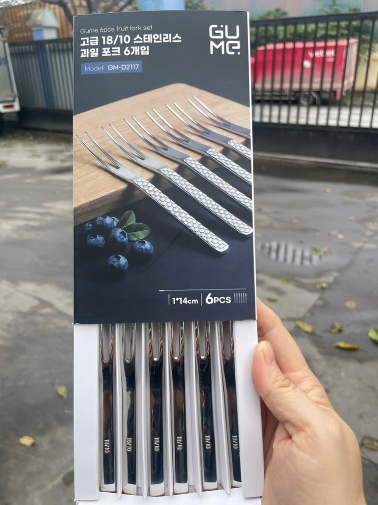 Bộ 6 dĩa hoa quả inox 18/10 Gume GM-D2117