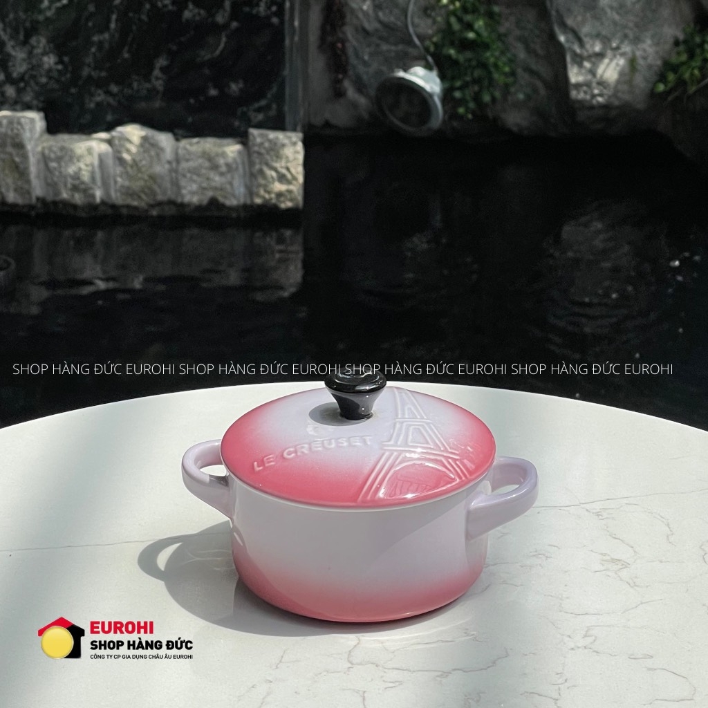 Nồi sứ Le Creuset mini 12cm màu hồng