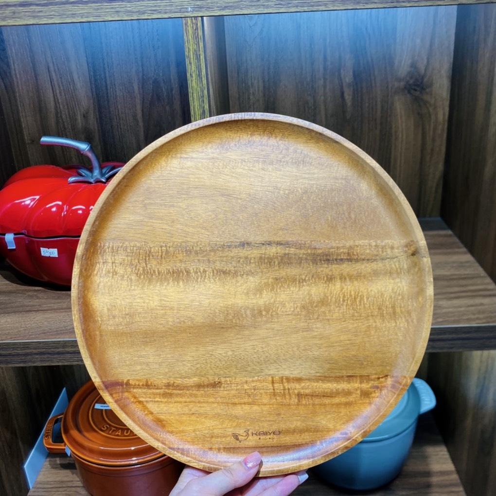 Khay gỗ Kaiyo tròn 30cm