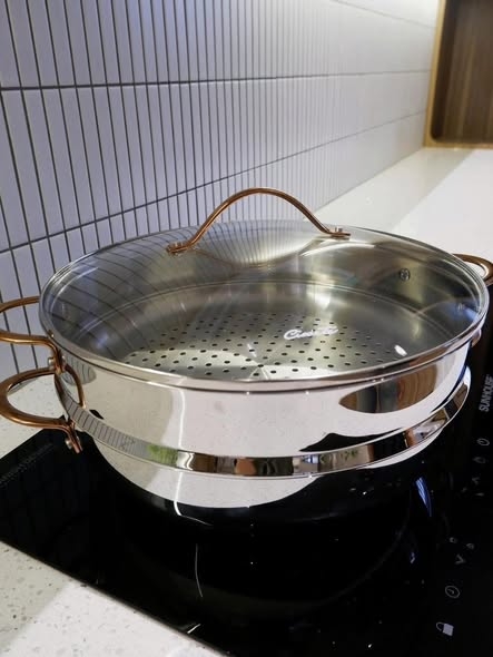 Bộ chảo và xửng hấp sâu lòng Ciwete 32cm (SS0105-3PC)