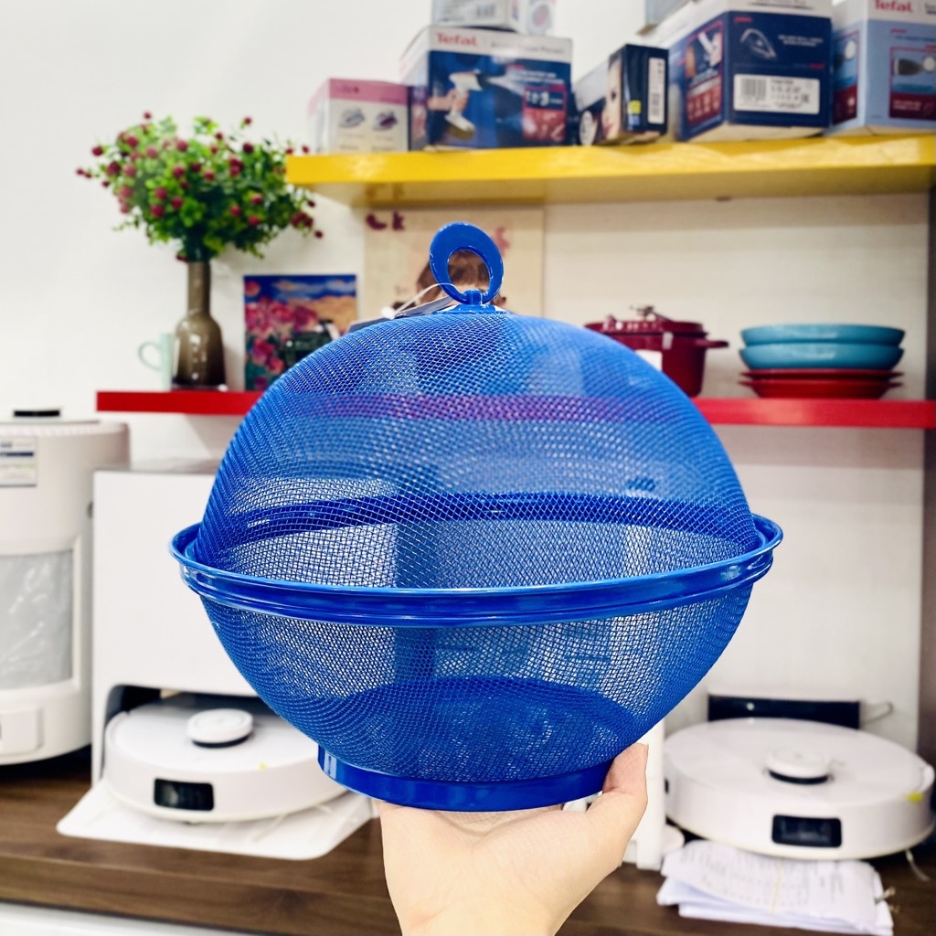 Rổ quả táo Kaiyo có nắp đậy màu xanh