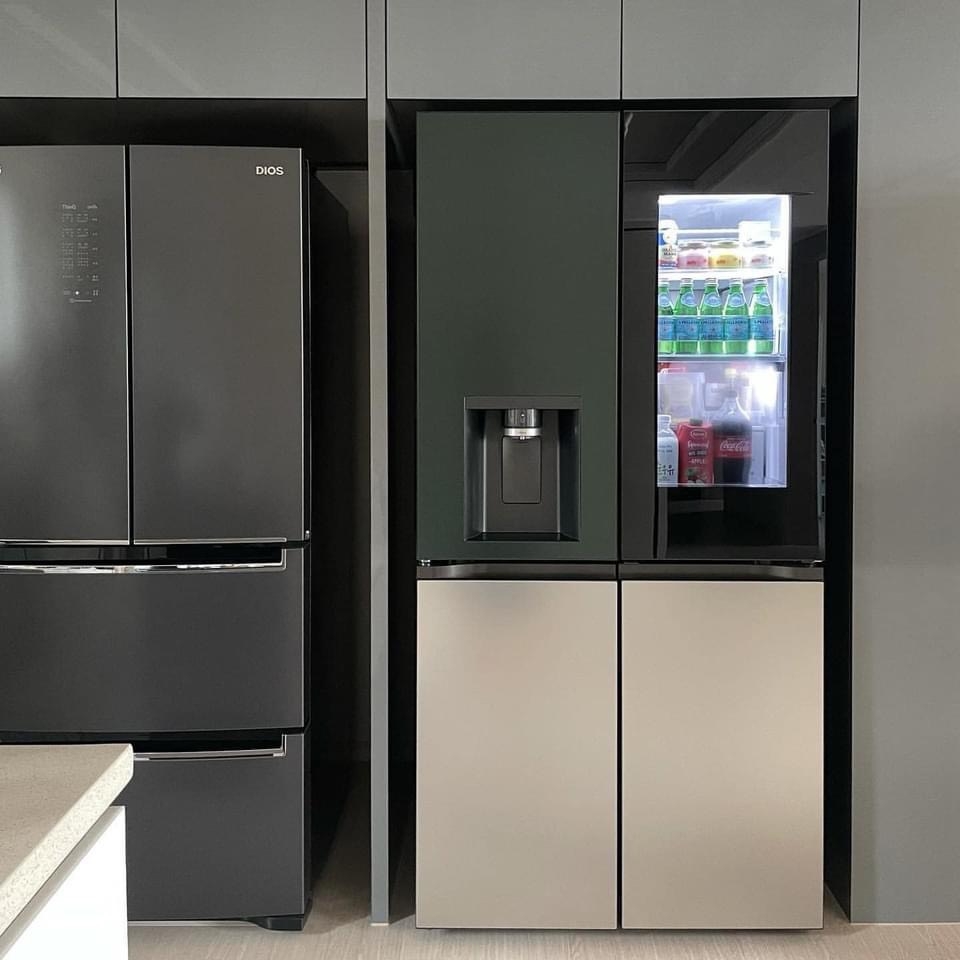 Tủ lạnh LG Dios 820L W822SGS452 Side by side màu Xanh rêu - Bạc